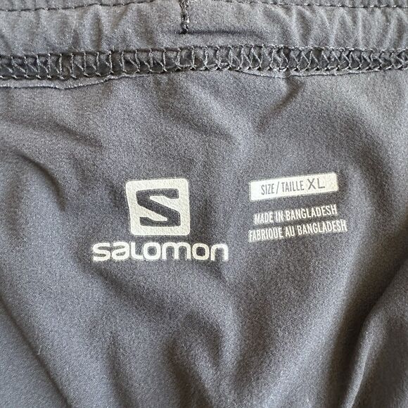 Salomon Advanced Skin Active Dry Running Sport Shorts Lined Gray Men's XL - Picture 3 of 6